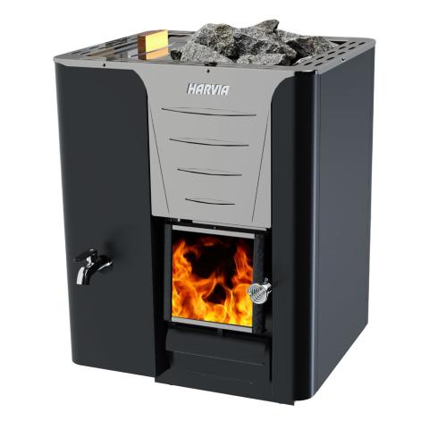 Harvia Pro Series RS 24.1kW Sauna Wood Stove with Water Tank WK200RS