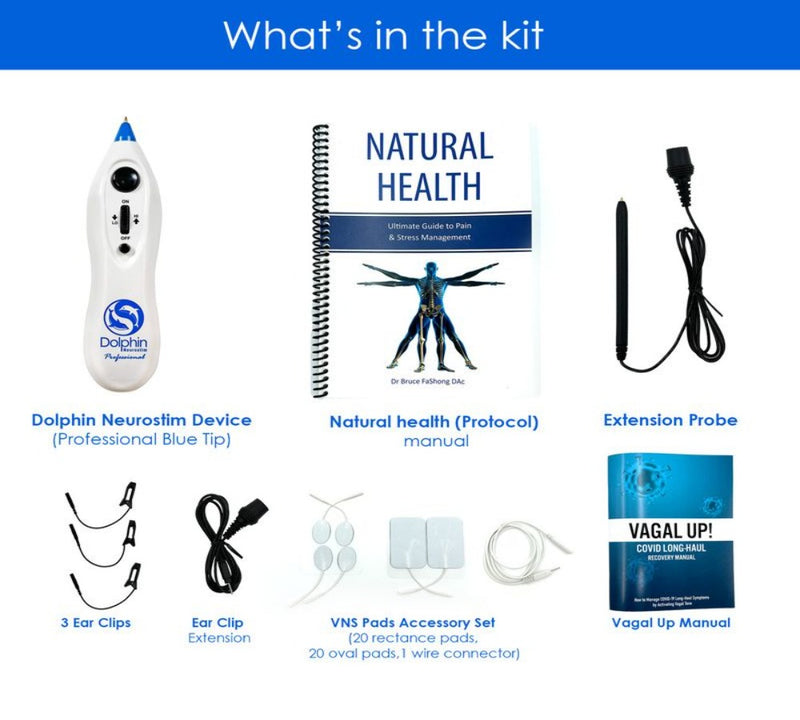 Dolphin Neurostim Professional Blue Tip Single Kit + Vagal Stim Kit