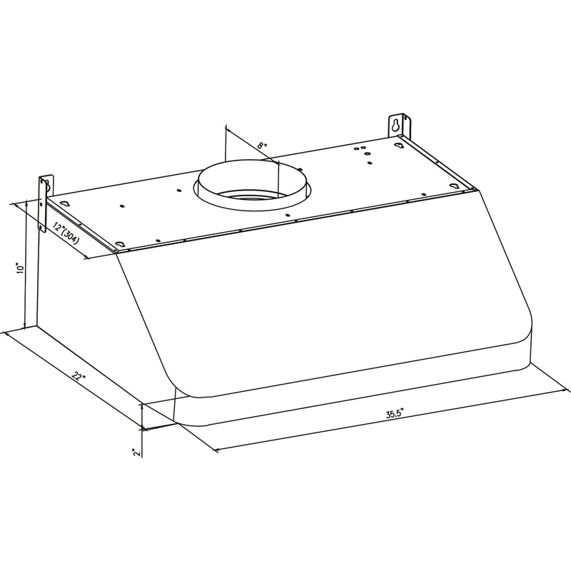 Empava 36" Ducted 500 CFM Under Cabinet Range Hood 36RH02