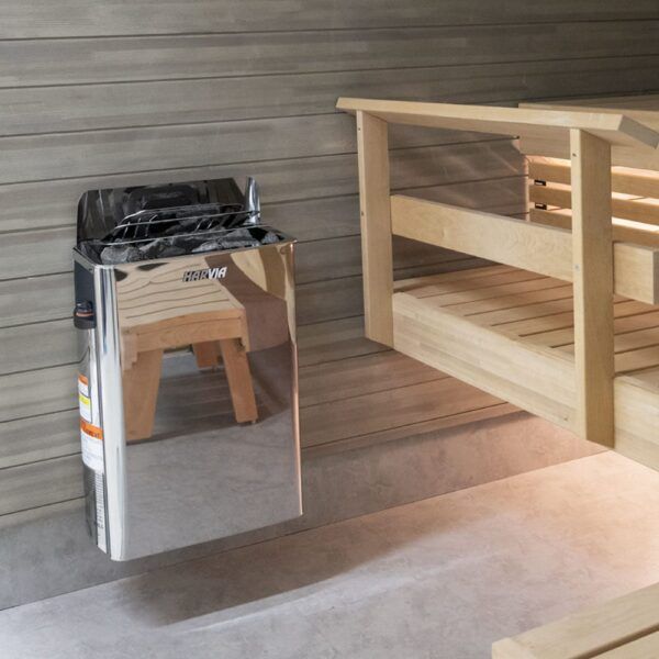 Harvia Wall Series 8kW Sauna Heater Stainless Steel HSWS8U1B