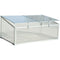 Hanover Single Mini Cold Frame Greenhouse with 1 Vent, 39"X23.5"X17" - Natural/Silver (HANGHMN-1NAT)