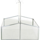 Hanover Double Mini Cold Frame Greenhouse with 2 Vents, 40"x40"x19" - Natural/Silver (HANGHMN-2NAT)