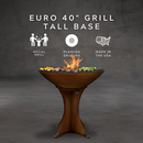 Arteflame Classic 40" Grill - Tall Euro Base AFEUROHBSET