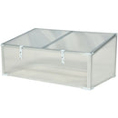 Hanover Single Mini Cold Frame Greenhouse with 1 Vent, 39"X23.5"X17" - Natural/Silver (HANGHMN-1NAT)