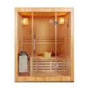 Aleko Canadian Red Cedar Indoor Wet Dry Sauna 3 kW ETL Certified Heater 3 Person CEDA3DON-AP