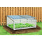 Hanover Single Mini Cold Frame Greenhouse with 1 Vent, 39"X23.5"X17" - Natural/Silver (HANGHMN-1NAT)