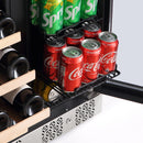 Empava 24" Dual Zone Wine and Beer Fridge Beverage Cooler BR03D