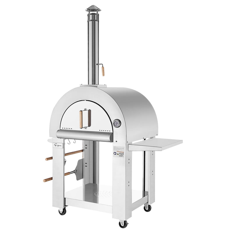 Empava Outdoor Wood Fired Pizza Oven With Side Table PG05