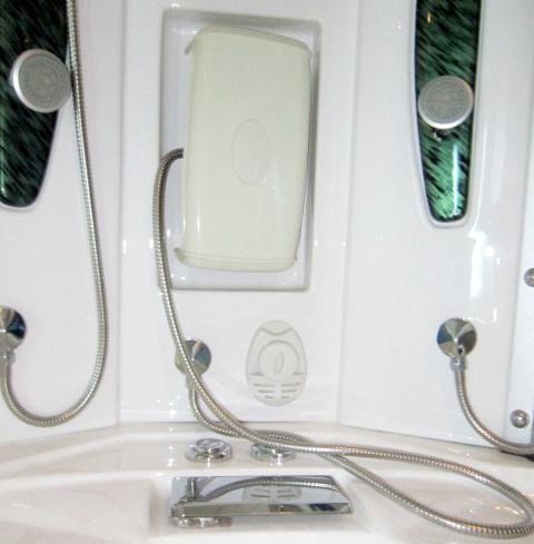 Mesa Steam Shower Blue Glass With Heater 63"x63"x85" WP-608P