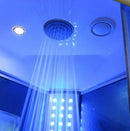 Mesa Walk In Steam Shower with Clear/Blue Glass 36"x36"x87" - WS-9090K