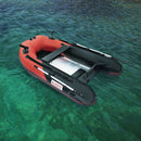 ALEKO Pro Fishing Inflatable Boat with Aluminum Floor - Front Board Holders - 8.4 ft - Red and Black - BTF250RBK-AP
