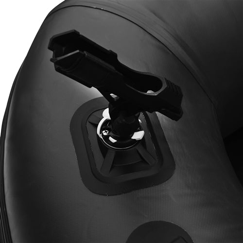 ALEKO Pro Fishing Inflatable Boat with Aluminum Floor - Front Board Holders - 10.5 ft - Black - BTF320BK-AP