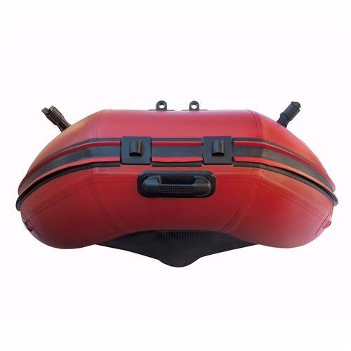 ALEKO Pro Fishing Inflatable Boat with Aluminum Floor - Front Board Holders - 10.5 ft - Red and Black - BTF320RBK-AP
