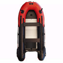 ALEKO Pro Fishing Inflatable Boat with Aluminum Floor - Front Board Holders - 10.5 ft - Red and Black - BTF320RBK-AP
