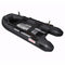 ALEKO Pro Fishing Inflatable Boat with Aluminum Floor - Front Board Holders - 12.5 ft - Black - BTF380BK-AP