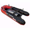 ALEKO Pro Fishing Inflatable Boat with Aluminum Floor - Front Board Holders - 12.5 ft - Red and Black - BTF380RBK-AP