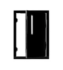 Bonfire Vertical Door 1724 Black CBASDV1724-B