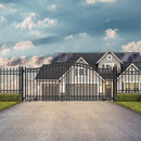 Aleko Steel Dual Swing Driveway Gate - DUBLIN Style - 12 x 6 Feet  DG12DUBD-AP