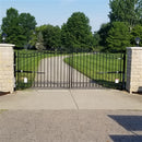 Aleko Steel Dual Swing Driveway Gate - DUBLIN Style - 12 x 6 Feet  DG12DUBD-AP