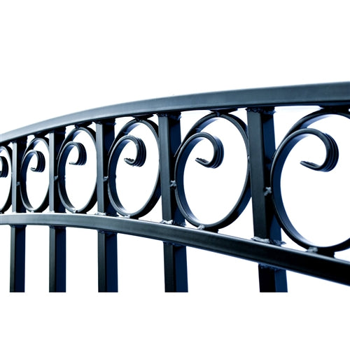 Aleko Steel Single Swing Driveway Gate - DUBLIN Style - 12 x 6 Feet DG12DUBSSW-AP