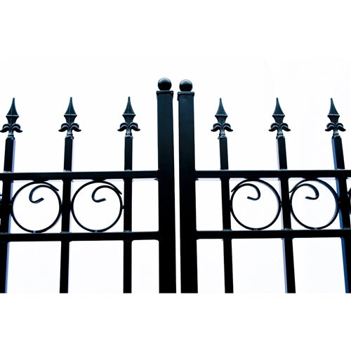 Aleko Steel Dual Swing Driveway Gate - OSLO Style - 12 x 6 Feet DG12OSLD-AP