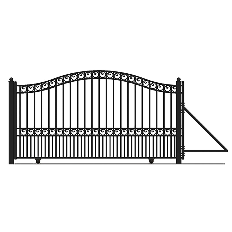 Aleko Steel Sliding Driveway Gate - PARIS Style - 12 x 6 Feet DG12PARSSL-AP