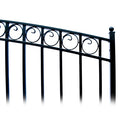 Aleko Steel Single Swing Driveway Gate - PARIS Style - 12 x 6 Feet DG12PARSSW-AP