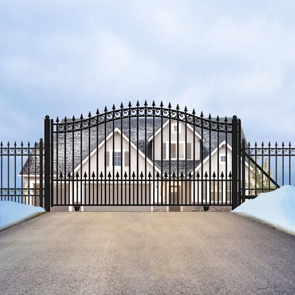 Aleko Steel Sliding Driveway Gate - PRAGUE Style - 12 x 6 Feet DG12PRASSL-AP