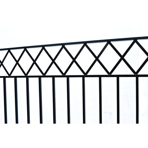 Aleko Steel Dual Swing Driveway Gate - STOCKHOLM Style - 12 x 6 Feet DG12STOD-AP