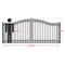 Aleko Steel Dual Swing Driveway Gate - DUBLIN Style - 14 x 6 Feet  DG14DUBD-AP