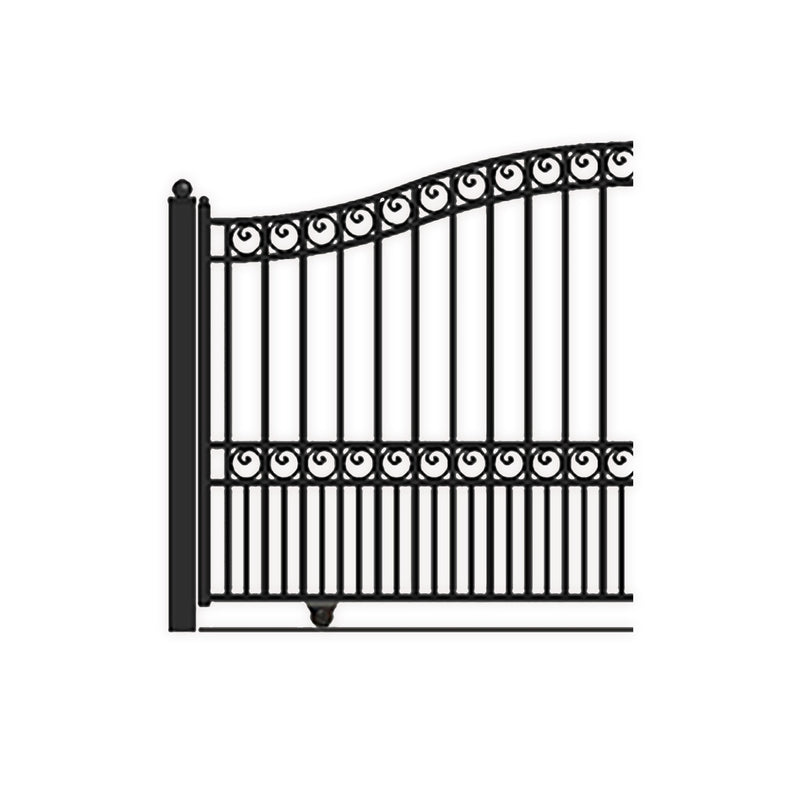 Aleko Steel Sliding Driveway Gate - PARIS Style - 14 x 6 Feet DG14PARSSL-AP