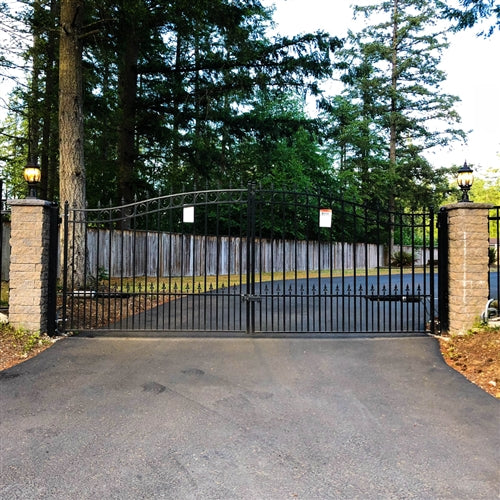 Aleko Steel Dual Swing Driveway Gate - PRAGUE Style - 14 x 6 Feet DG14PRAD-AP