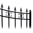 Aleko Steel Dual Swing Driveway Gate - ST.PETERSBURG Style - 14 x 6 Feet DG14STPD-AP