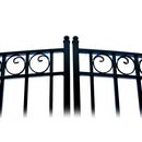 Aleko Steel Dual Swing Driveway Gate - DUBLIN Style - 16 x 6 Feet DG16DUBD-AP
