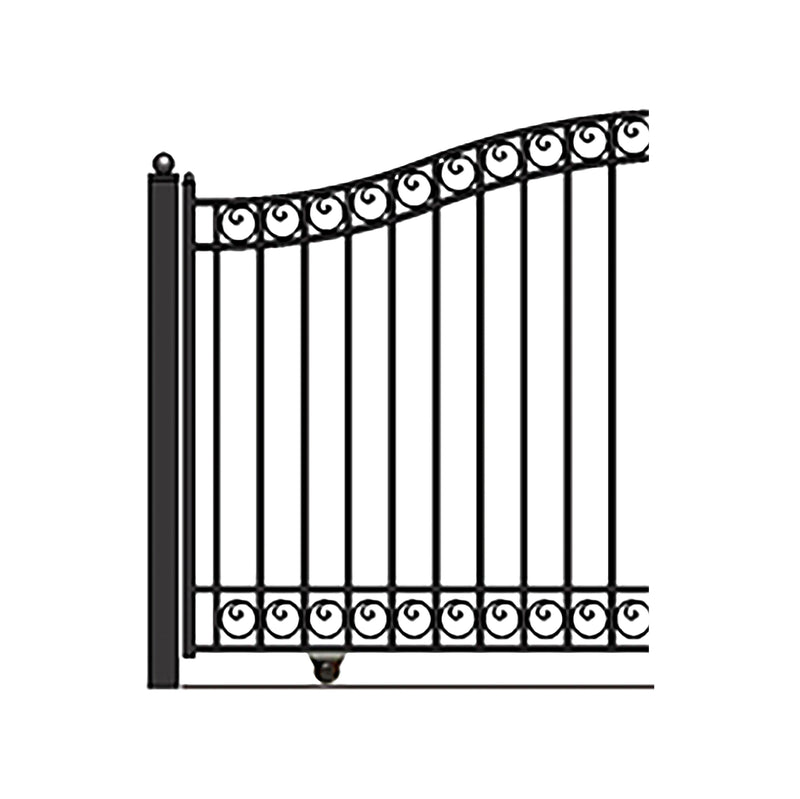 Aleko Slide Steel Driveway Gate - DUBLIN Style - 16 x 6 Feet DG16DUBSSL-AP