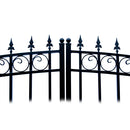 Aleko Steel Dual Swing Driveway Gate - LONDON Style - 16 x 6 Feet DG16LOND-AP