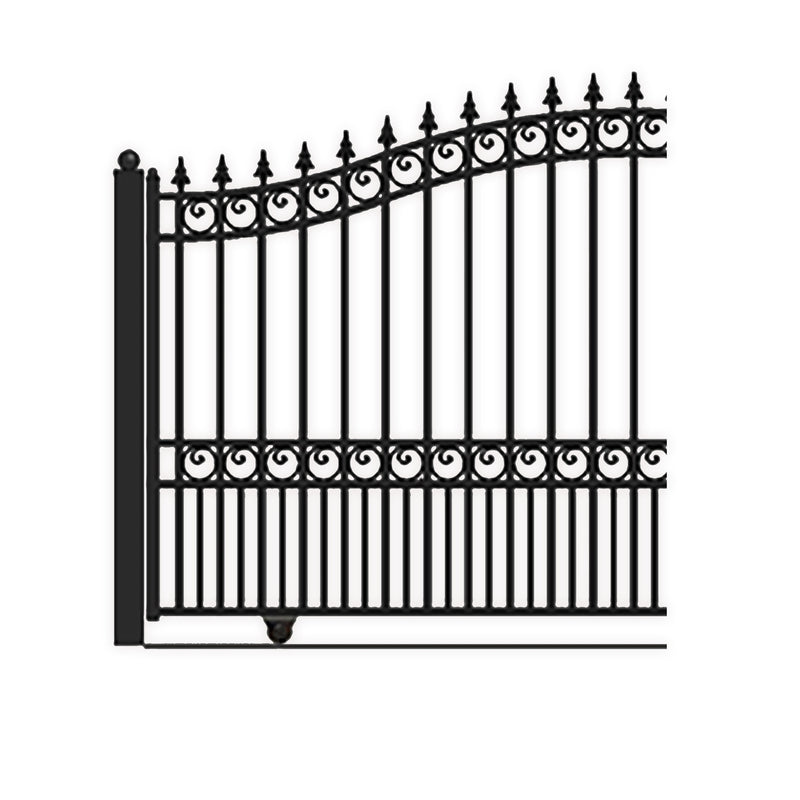 Aleko Steel Sliding Driveway Gate - LONDON Style - 16 x 6 Feet DG16LONSSL-AP