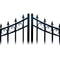 Aleko Steel Dual Swing Driveway Gate - MOSCOW Style - 16 x 6 Feet DG16MOSD-AP
