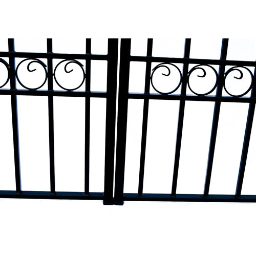Aleko Steel Dual Swing Driveway Gate - OSLO Style - 16 x 6 Feet DG16OSLD-AP