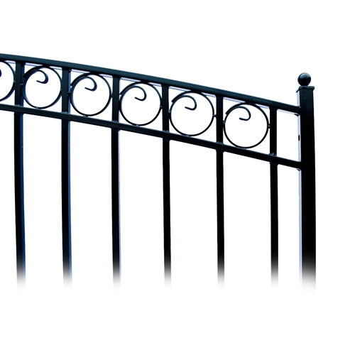 Aleko Steel Dual Swing Driveway Gate - PARIS Style - 16 x 6 Feet DG16PARD-AP