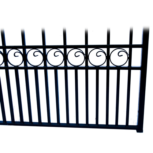 Aleko Steel Dual Swing Driveway Gate - PARIS Style - 16 x 6 Feet DG16PARD-AP