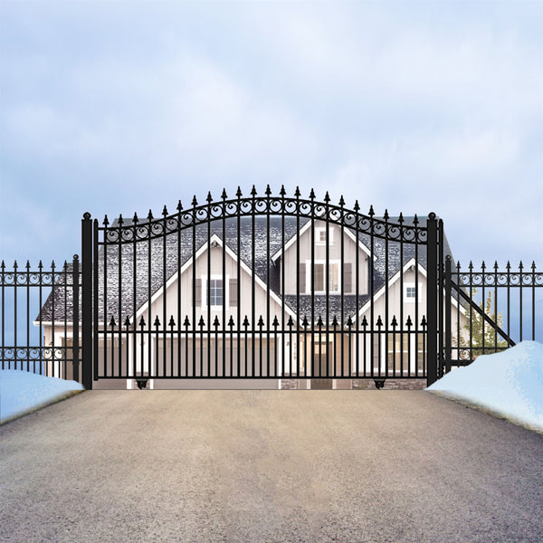 Aleko Steel Sliding Driveway Gate - PRAGUE Style - 16 x 6 Feet DG16PRASSL-AP