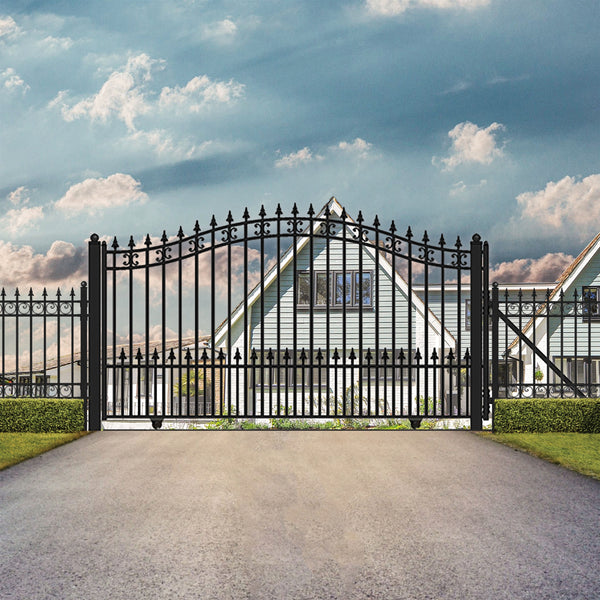 Aleko Steel Sliding Driveway Gate - ST.PETERSBURG Style - 16 x 6 Feet DG16SPTSSL-AP