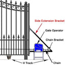 Aleko Steel Sliding Driveway Gate - ST.PETERSBURG Style - 16 x 6 Feet DG16SPTSSL-AP