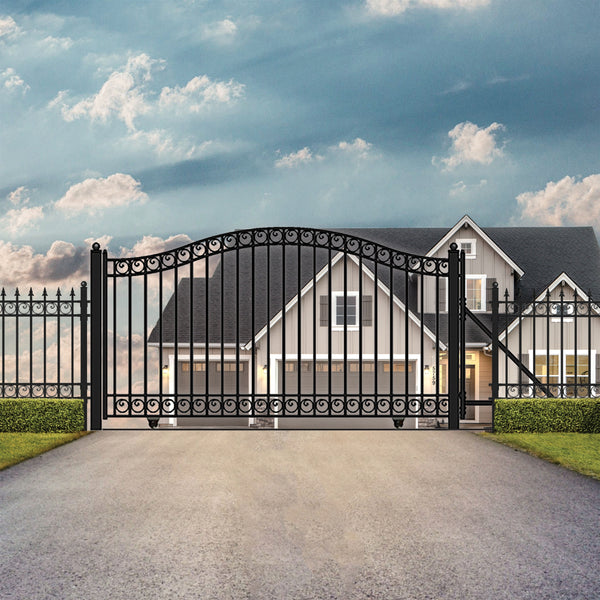 Aleko Steel Sliding Driveway Gate - DUBLIN Style - 18 x 6 Feet DG18DUBSSL-AP