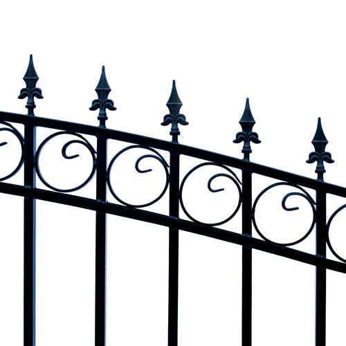 Aleko Steel Dual Swing Driveway Gate - LONDON Style - 18 x 6 Feet DG18LOND-AP