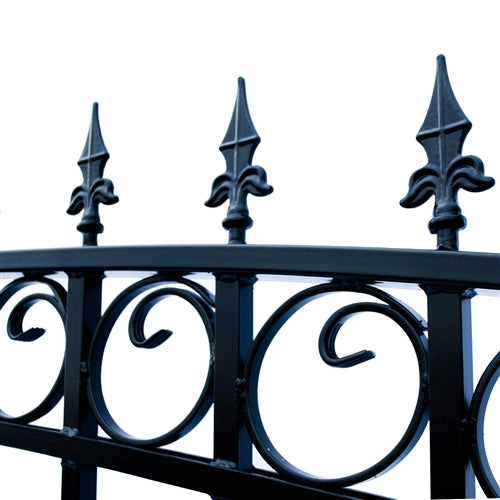 Aleko Steel Dual Swing Driveway Gate - LONDON Style - 18 x 6 Feet DG18LOND-AP