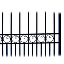 Aleko Steel Single Swing Driveway Gate - LONDON Style - 18 x 6 Feet DG18LONSSW-AP
