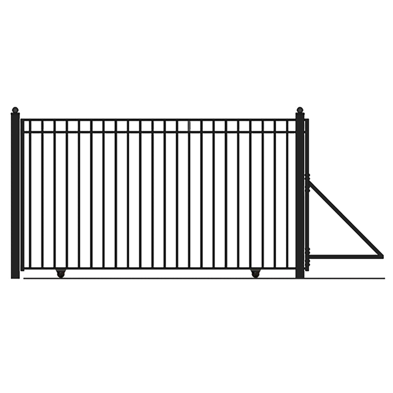 Aleko Steel Sliding Driveway Gate - MADRID Style - 18 x 6 Feet DG18MADSSL-AP