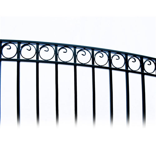 Aleko Steel Single Swing Driveway Gate - PARIS Style - 18 x 6 Feet DG18PARSSW-AP